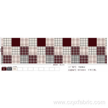 polyester check printed fabric